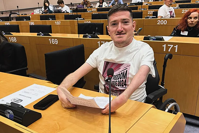 Listen: Longford Disability activist highlighting inequality at European Parliament