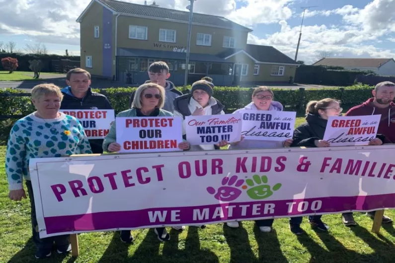 LISTEN: Over 130 Longford residents protest against new asylum centre