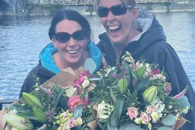 Athlone women raise thousands for charity in 10 hour lake swim
