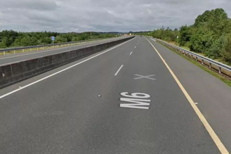 M6 Westbound closed between Athlone-Monksland and Shannonbridge