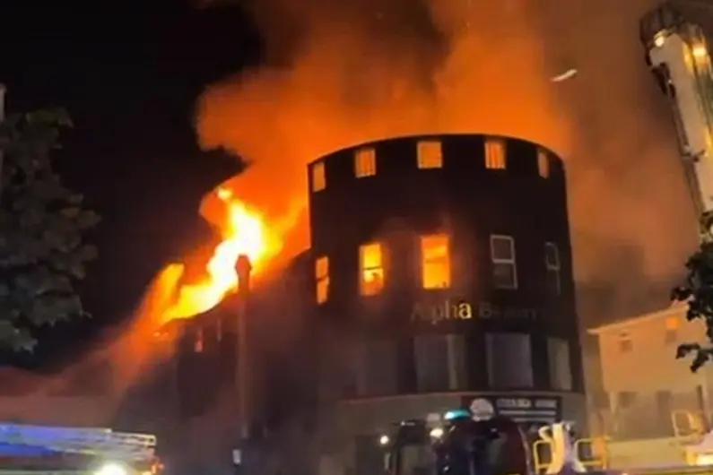 Fire fighters bring blaze under control at business premises in Longford Town