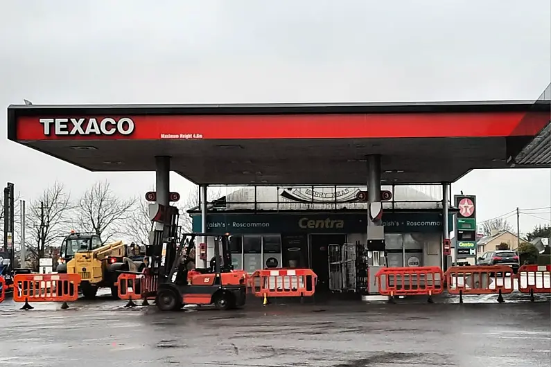 Emergency services attend scene of fire at Roscommon town filling station