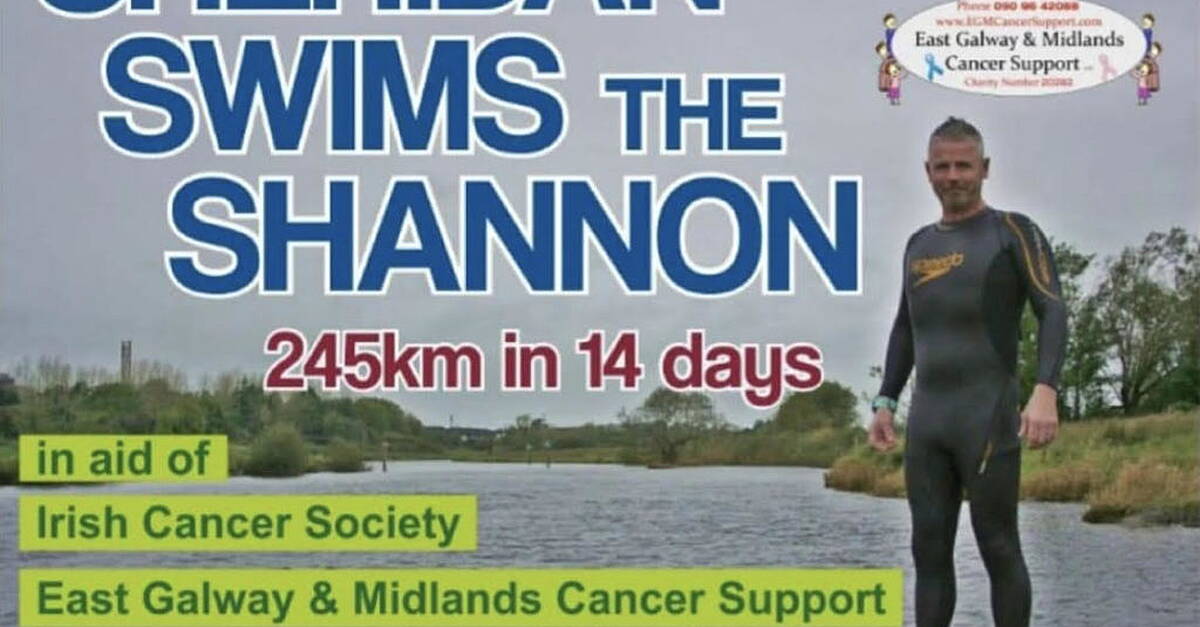 Ballinasloe native begins swimming the length of the Shannon in aid of cancer charities - Vimarsana News