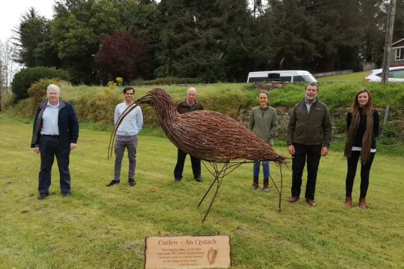 Curlew sculpture to be returned to perch in Drumshanbo later today