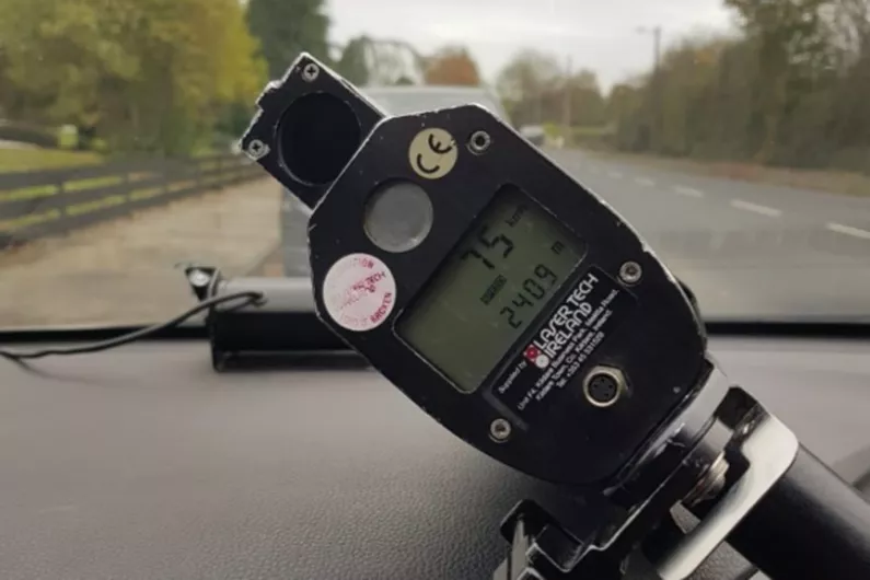 Gardai in County Roscommon clocked a vehicle at 161 kmh in a 100 zone during National Slow Down Day.