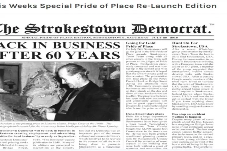 LISTEN: Ancient Strokestown newspaper revived