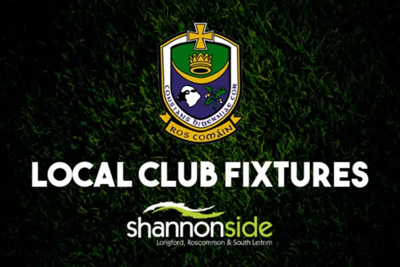 Roscommon club fixtures weekending August 28th