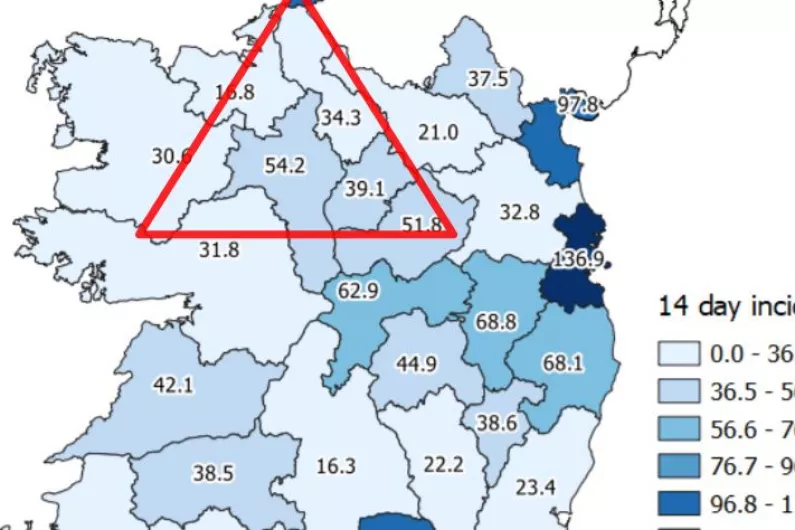 Roscommon's 14-day Covid rate rises above 50 and Leitrim's rate unchanged