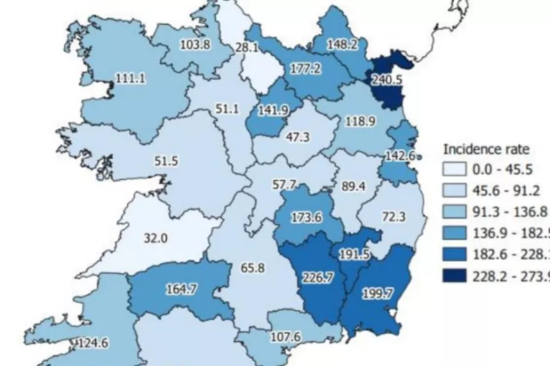 County Leitrim has lowest  national Covid incidence rate after less than ten cases in last fortnight