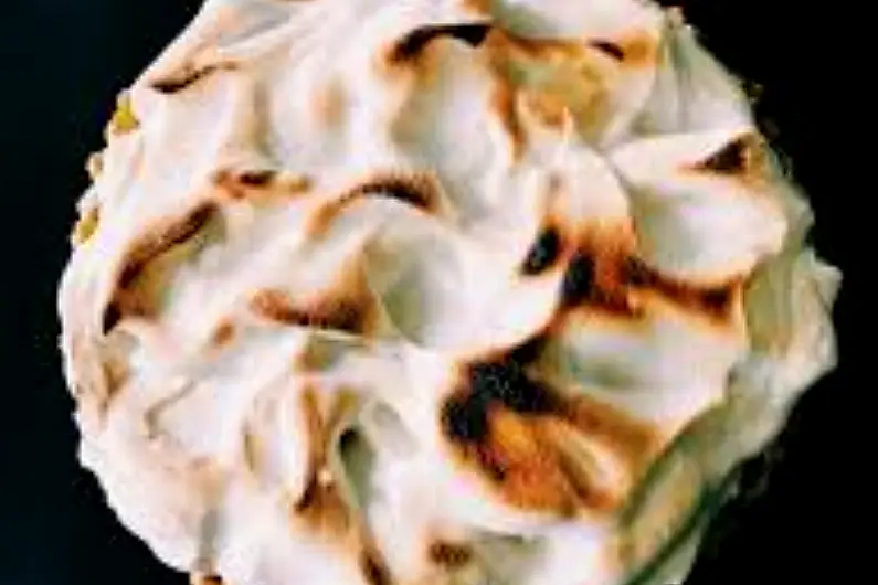 Baked Alaska, scrambled eggs and Bouillon