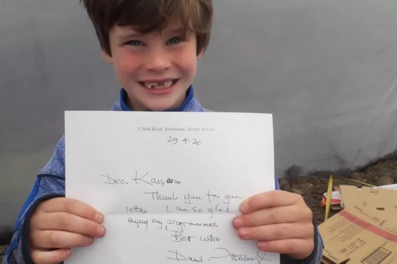 LISTEN: ''Best day ever'' Leitrim boy explains receiving a letter from Sir David Attenborough