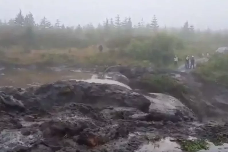 WATCH: Two homes evacuated after major Leitrim mudslide