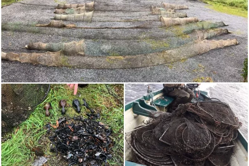 Inland Fisheries appealing for public help after 10 large fyke nets discovered in Roscommon