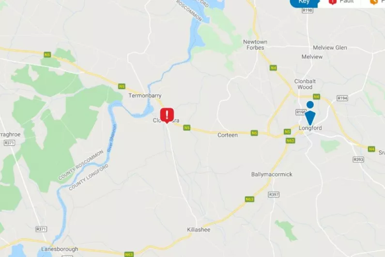 Over 500 customers without power after fault near Clondra