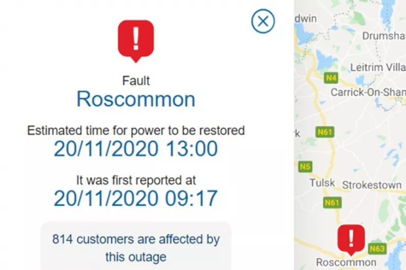 Major power outage in Roscommon this morning