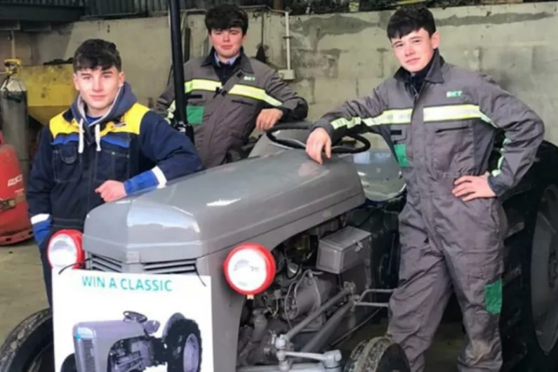 Strokestown students hope to reach &euro;50k target for children's charity through tractor raffle