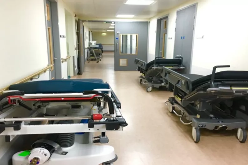 Over 2,100 people waited on trolleys at local hospitals last month