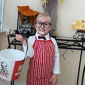 Dublin Mum Dresses Son As KFC's Colonel Sanders Because He Loves Chicken Image