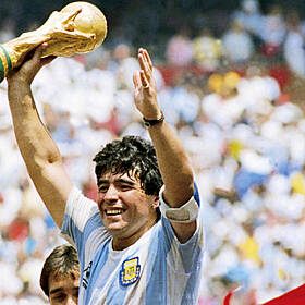 "Roy Keane couldn't tie his boots, Maradona had a football brain." Image