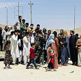 Thousands Continue to Flock to Kabul Airport Attempting to Flee Afghanistan Image