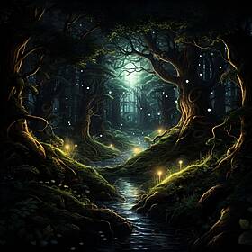Enchanted Celtic Forest: Relaxing Celtic Harp with Nature Sounds Image