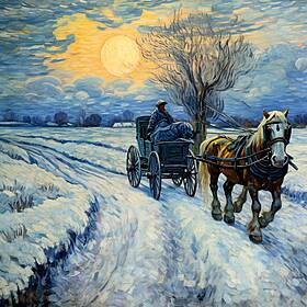 Country Winter Sleigh Ride: Relaxing Winter Soundscape Image