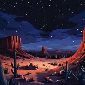 Silent Desert Night | Calm Desert Ambience and Deep Sleep Drone Image