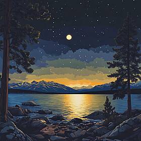 Yellowstone Lake Nature Soundscape Image