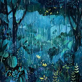 Gentle Rain in the Forest | Soothing Nature Ambience Image