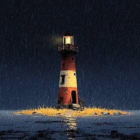 Stormy Lighthouse Keeper’s Room Image