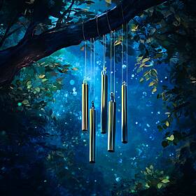 Wind Chimes and Leaves | Peaceful Ambience for Sleep Image