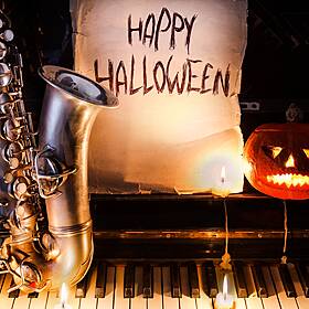 Halloween Skeleton in the Cupboard Image