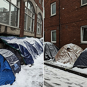 'A situation of deep concern' - Tents at International Protection Office collapse due to heavy snowfall Image