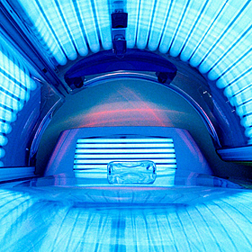 The dangers of a sunbed addiction Image
