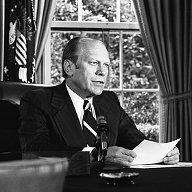 50th anniversary of the pardon of President Richard Nixon. Image