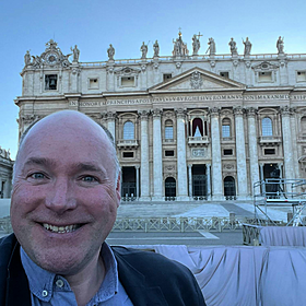 Henry McKean reports live from St Peter' Square Rome Image