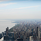 Orange skies as smoke shrouds New York City,
