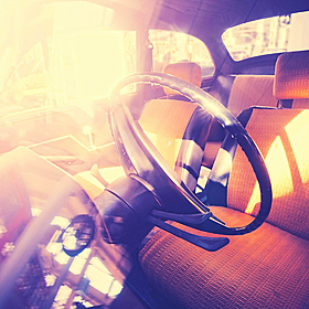 What are the dangers of driving in the heat? Image