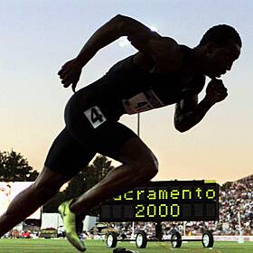 Olympic gold medallist Michael Johnson Image