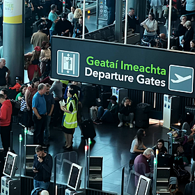 How does Dublin Airport manage peak travel in the summer? Image
