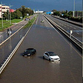 Severe flooding hits Barcelona Image