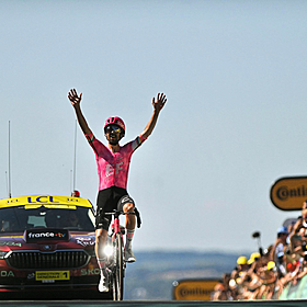 Ben Healy will lead the pack in the Tour de France today! Image