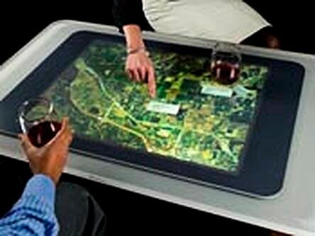 Microsoft touch technology Surfaces in retail outlets