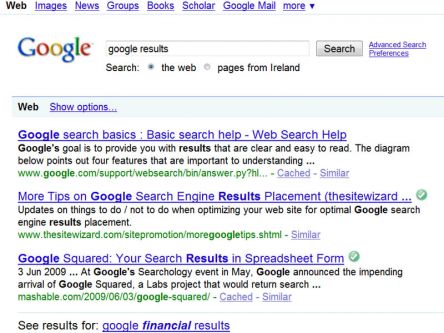 First three Google ‘results’ crucial for online marketing efforts