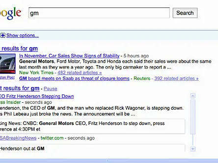 Google socialises search with real-time results