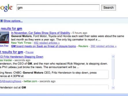 Google socialises search with real-time results