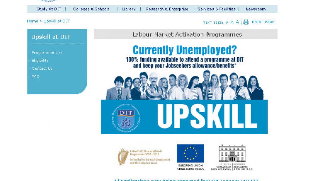 DIT offers unemployed 300 places in tech upskilling courses