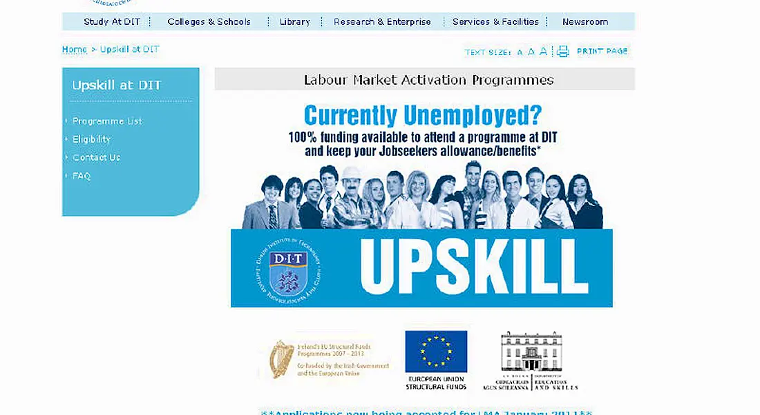 DIT offers unemployed 300 places in tech upskilling courses