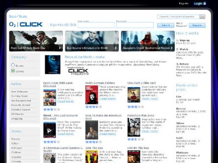 O2 and Click team up for online movie rental store