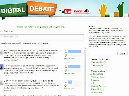 Political party leaders to undertake Digital Debate